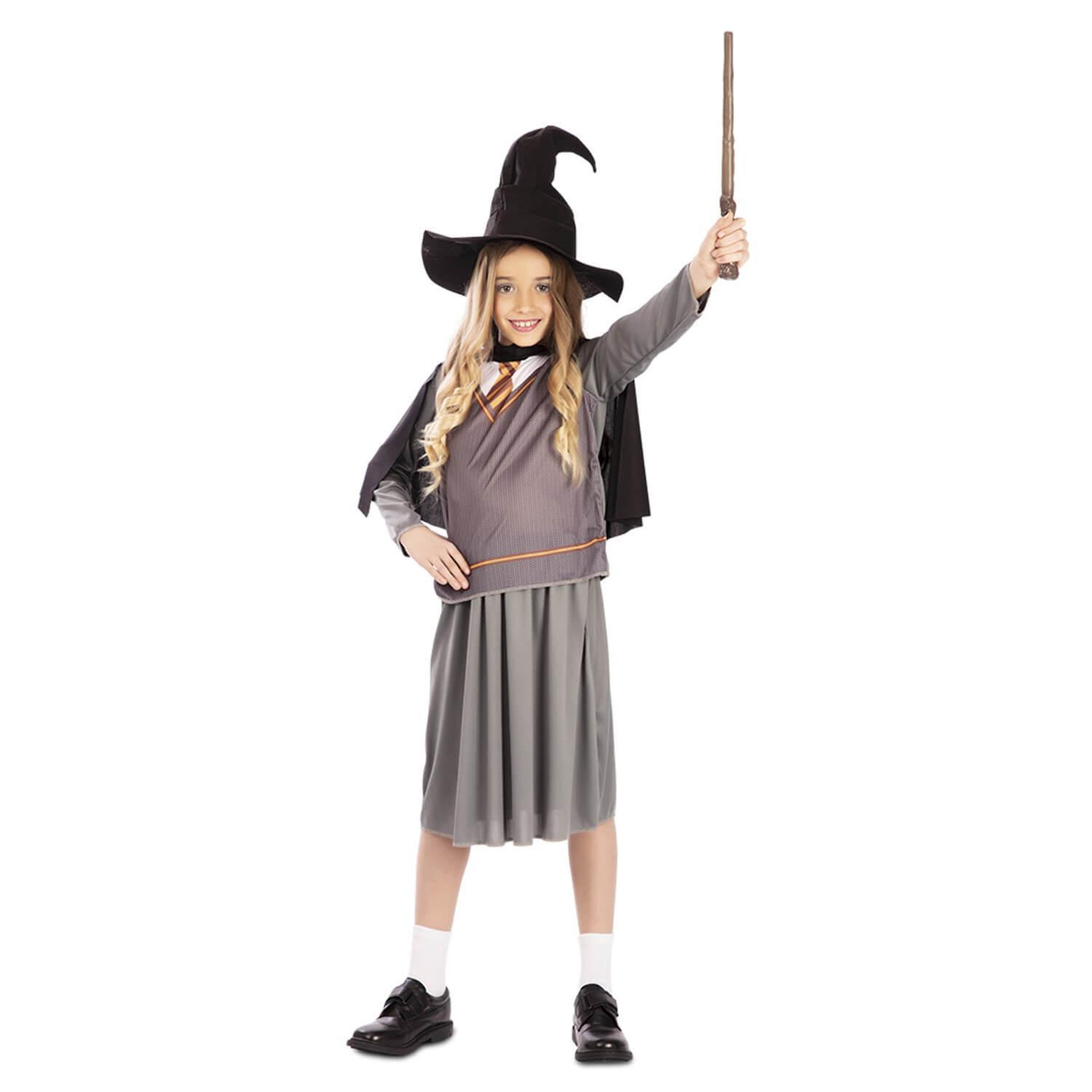 Voir la diapositive 2 : EURO CARNAVALES Déguisement d'étudiante en magie - Fille - 5/6 ans (110 à 116 cm)