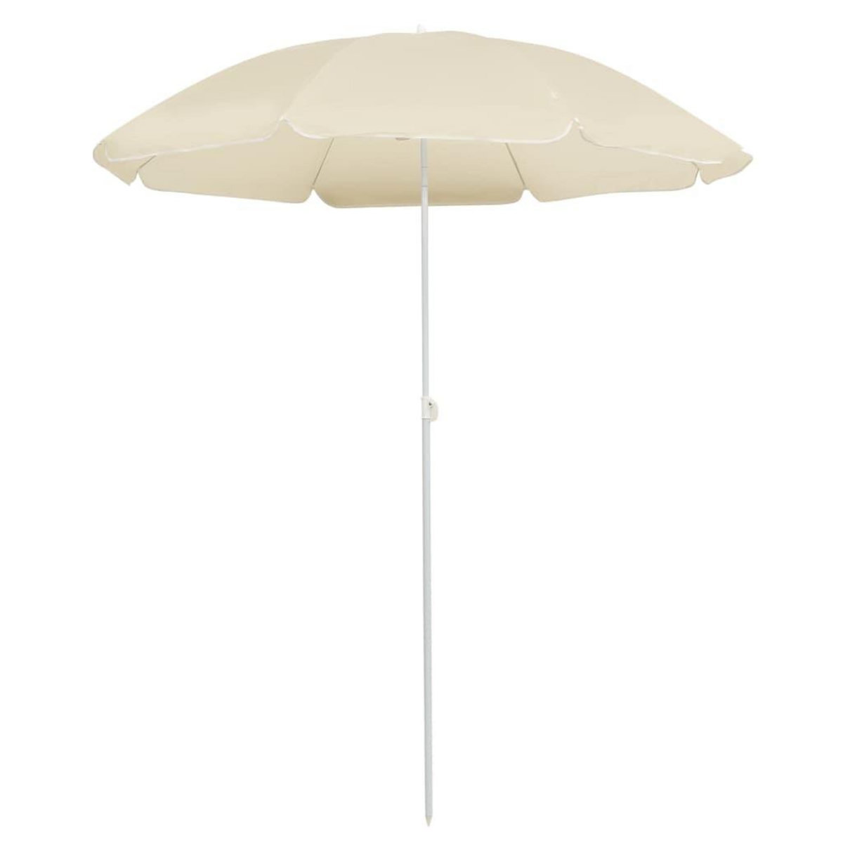 VIDAXL Parasol de jardin avec mat en acier sable 180 cm
