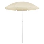 VIDAXL Parasol de jardin avec mat en acier sable 180 cm