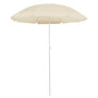 Voir la diapositive 1 : VIDAXL Parasol de jardin avec mat en acier sable 180 cm