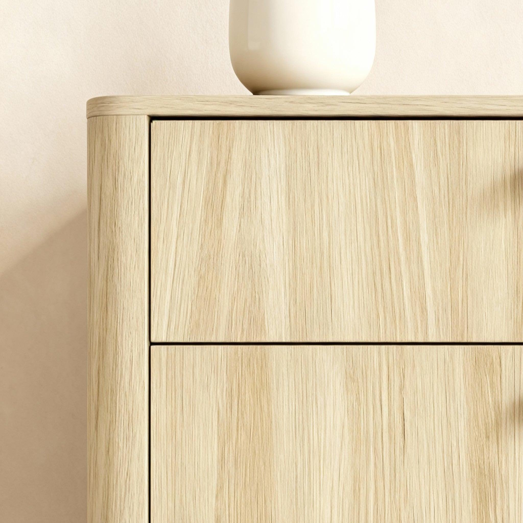 Voir la diapositive 4 : CASANOVA PARIS Elora - commode 88cm en panneau de particules laminé - chêne clair