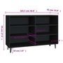 Voir la diapositive 6 : VIDAXL Buffet noir 103,5x35x70 cm bois d'ingenierie