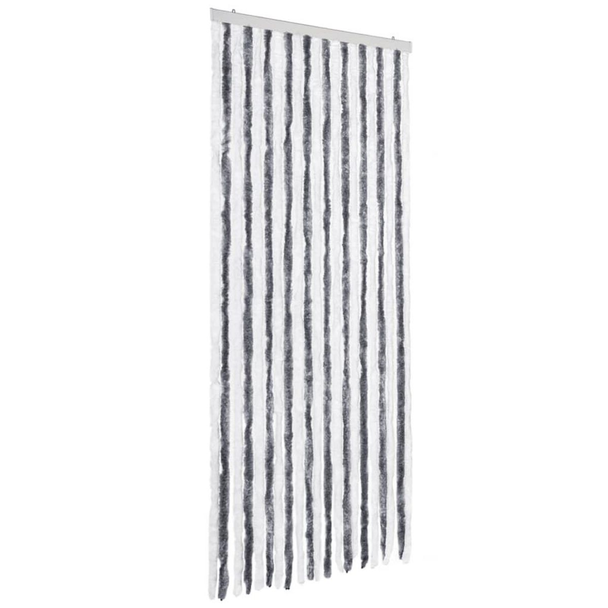 VIDAXL Moustiquaire Gris et blanc 90x200 cm Chenille