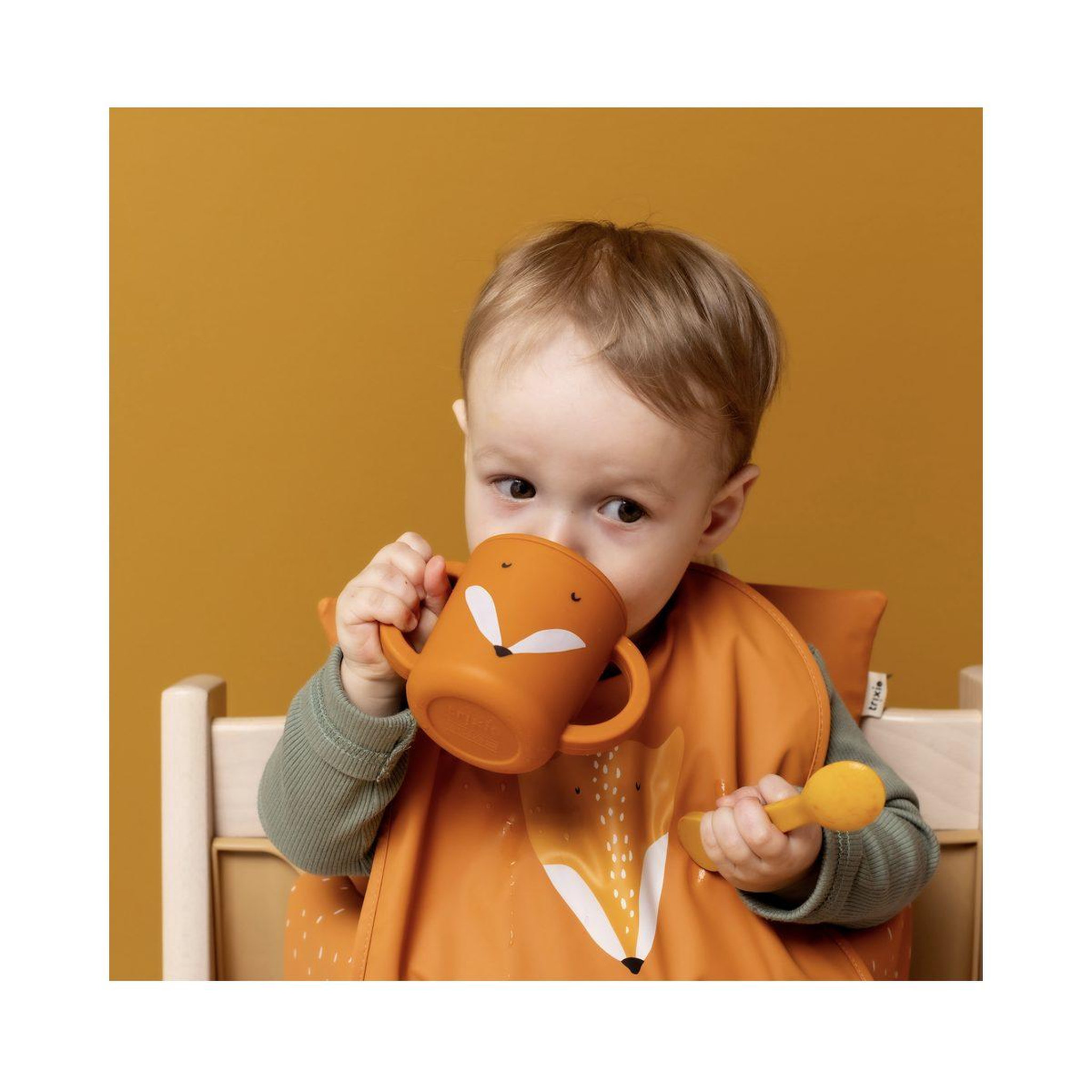 Voir la diapositive 3 : Trixie Tasse d apprentissage en silicone - mr fox - trixie