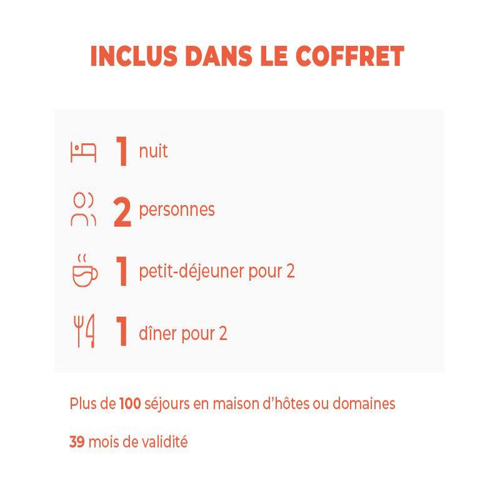 Voir la diapositive 6 : Smartbox Escapade charmante avec dîner et nuit à la campagne - Coffret Cadeau Séjour