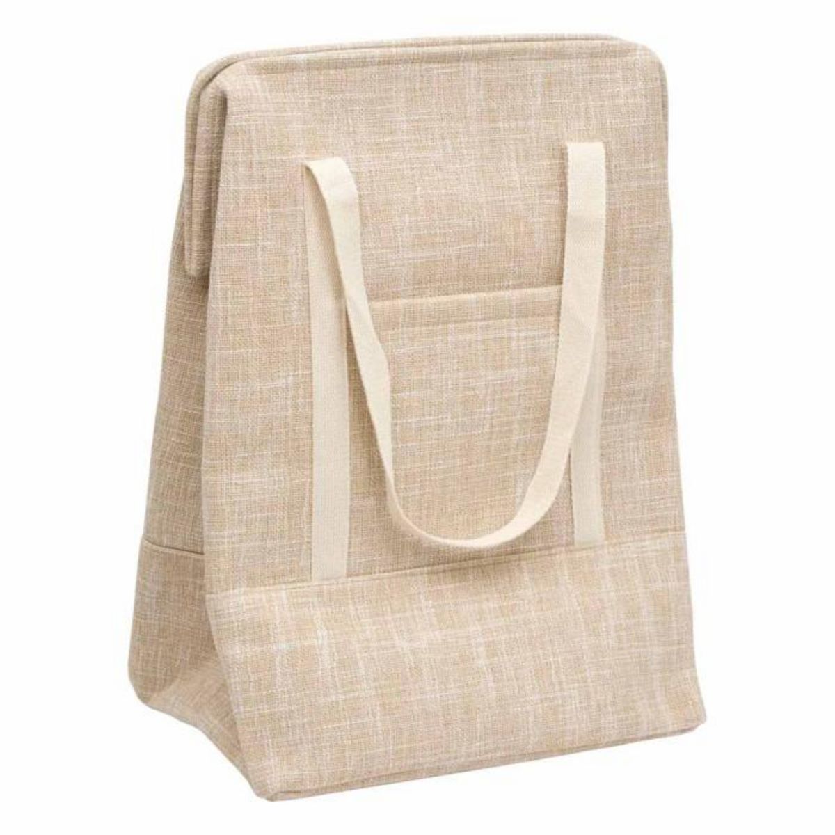 FIVE Panier à Linge en Tissu  Bouton Aimanté  70L Beige