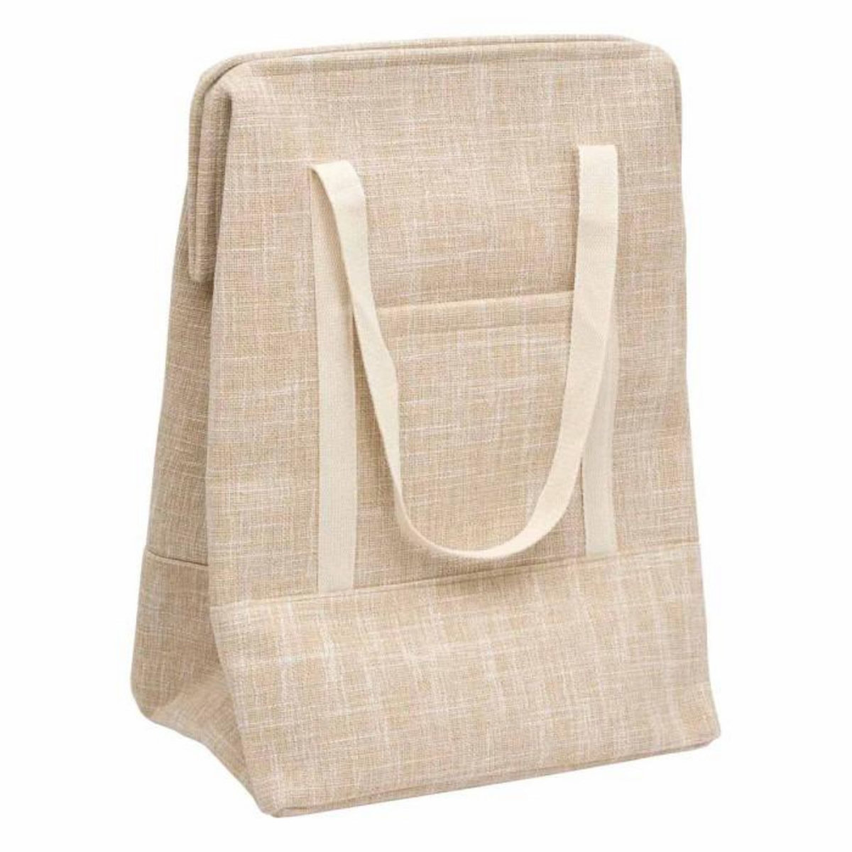 FIVE Panier à Linge en Tissu  Bouton Aimanté  70L Beige