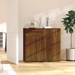 VIDAXL Buffet Chêne marron 80x36x75 cm Bois d ingénierie