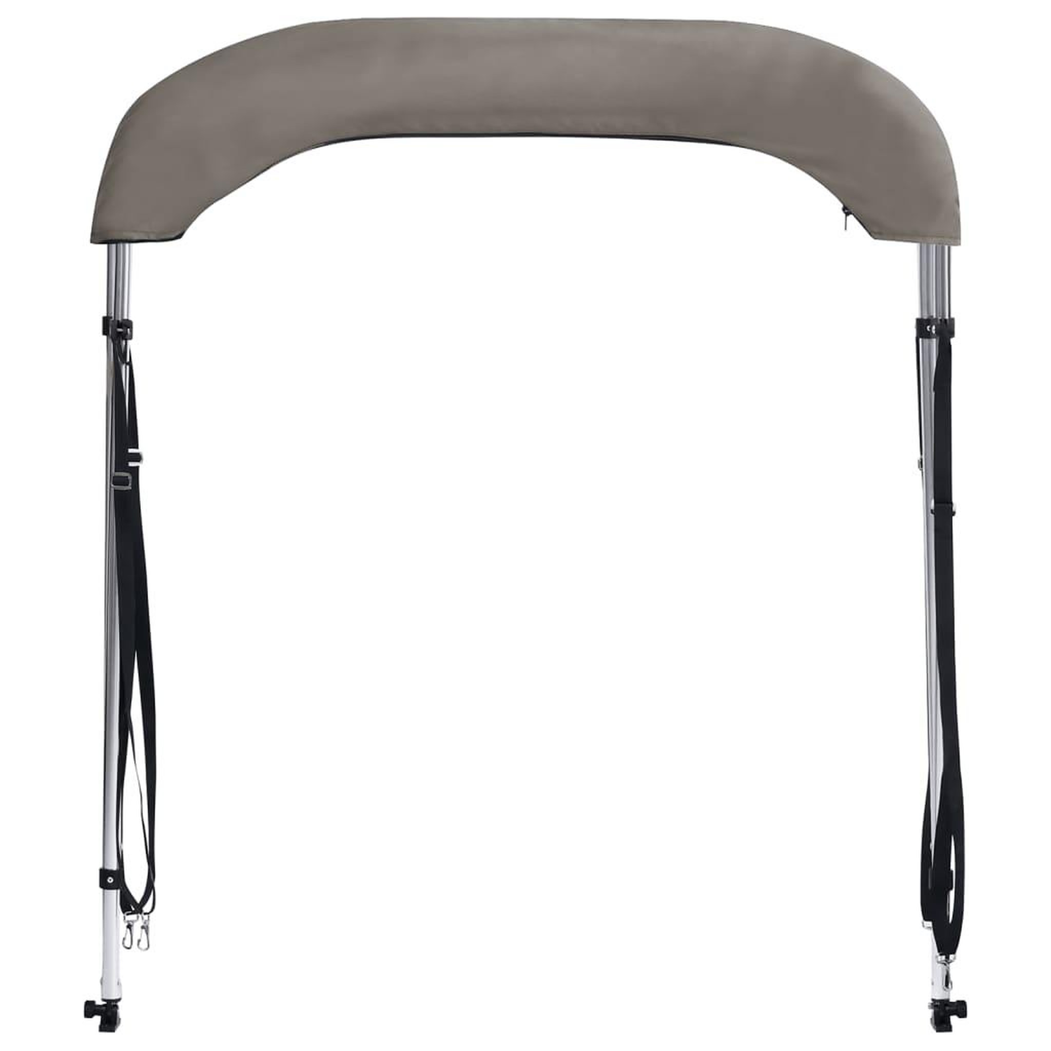 Voir la diapositive 4 : VIDAXL Auvent bimini a 2 arceaux gris 180x130x110 cm