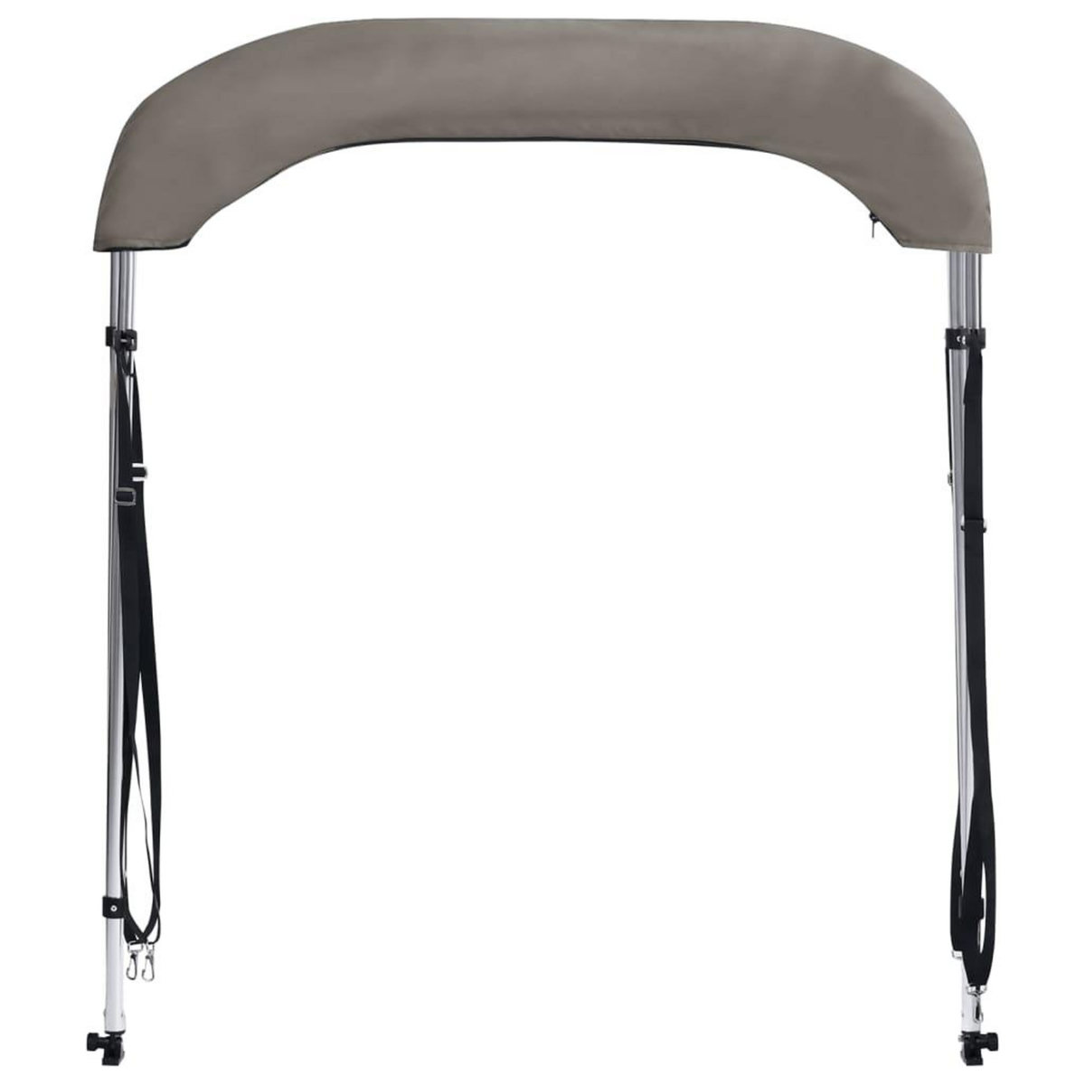 VIDAXL Auvent bimini a 2 arceaux gris 180x130x110 cm