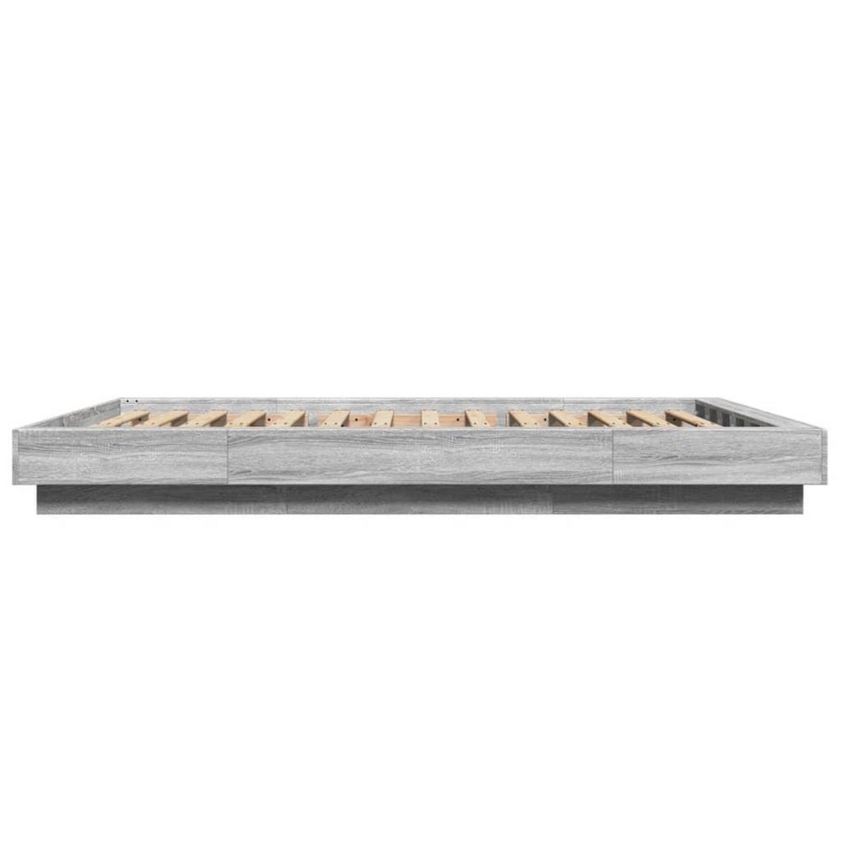 VIDAXL Cadre de lit sans matelas sonoma gris 120x200 cm