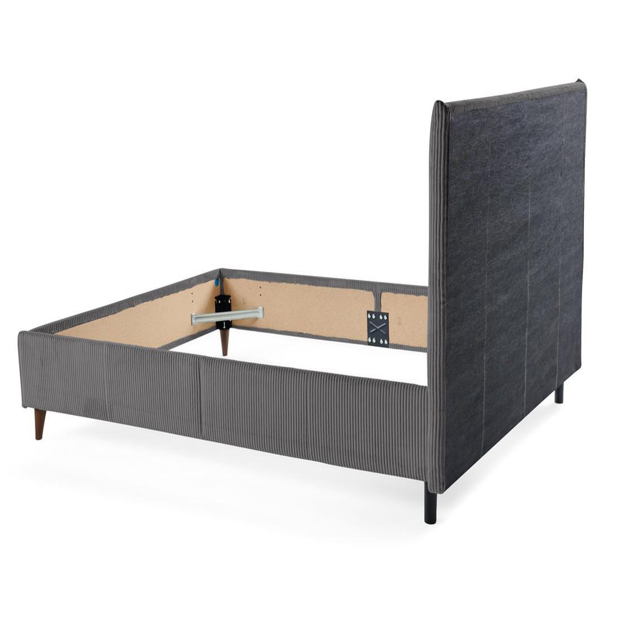 Voir la diapositive 6 : BEST MOBILIER Botticelli - cadre de lit - 160x200 - en velours côtelé