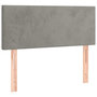 Voir la diapositive 2 : VIDAXL Tete de lit Gris clair 100x5x78/88 cm Velours