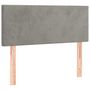 Voir la diapositive 2 : VIDAXL Tete de lit Gris clair 100x5x78/88 cm Velours