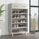 VIDAXL Armoire a chaussures Gris beton 60x35x105 cm Bois d'ingenierie