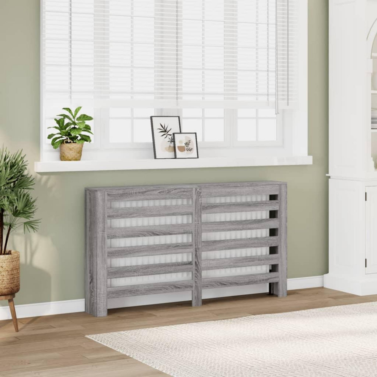 VIDAXL Cache-radiateur sonoma gris 149x20x82 cm bois d'ingenierie