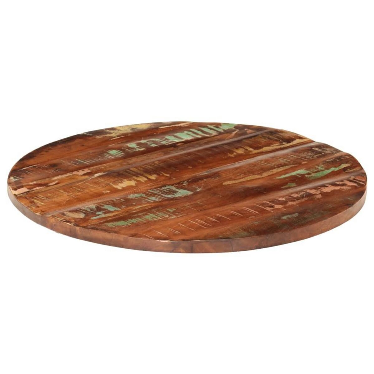 VIDAXL Dessus de table Ø 90x2,5 cm rond bois massif de recuperation