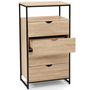 Voir la diapositive 4 : ID MARKET Chiffonnier 4 tiroirs DETROIT 60 cm commode design industriel avec étagère
