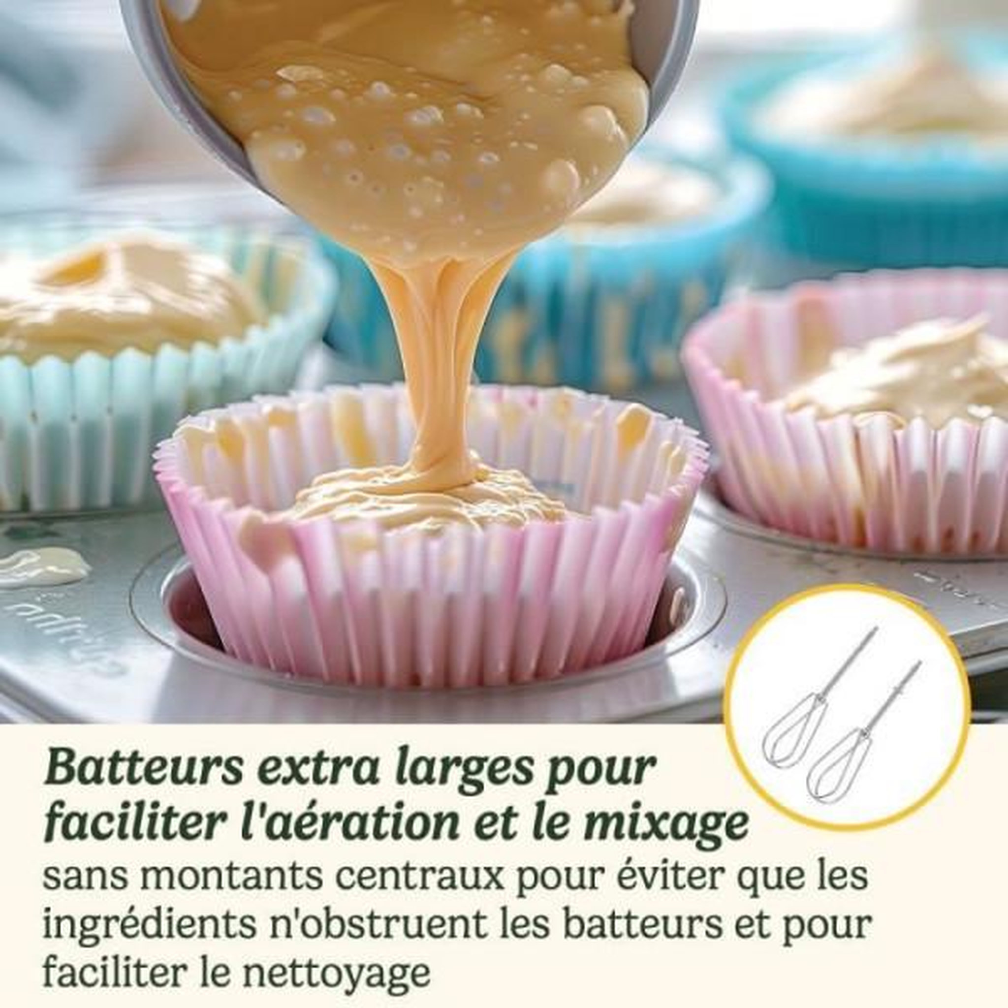 Voir la diapositive 4 : Cuisinart Batteur électrique 200w - hm7e