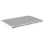 Voir la diapositive 2 : VIDAXL Tissu de remplacement pour auvent Anthracite et blanc 5x3 m