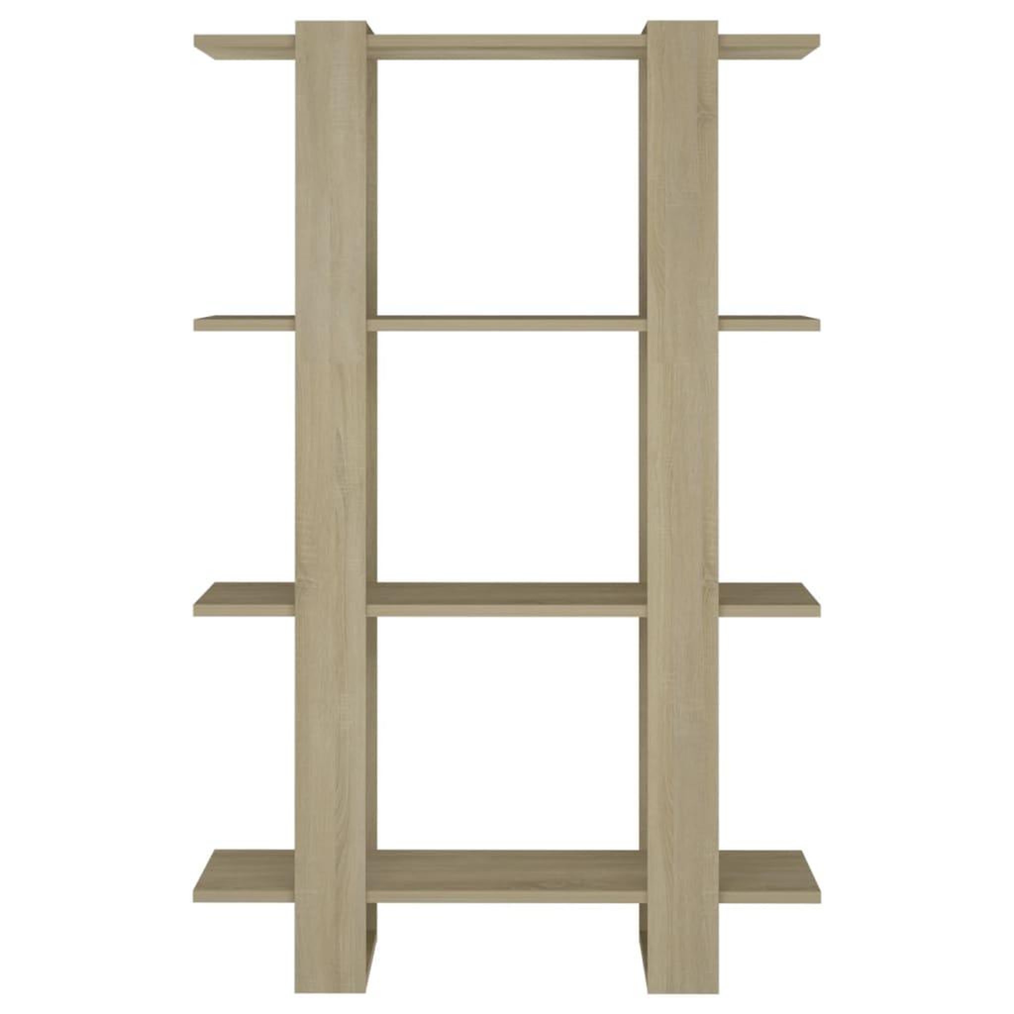 Voir la diapositive 5 : VIDAXL Bibliotheque/Separateur de piece Chene Sonoma 80x30x123,5 cm