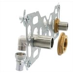 CENTRALE BRICO Double sortie de cloison mâle pour tube multicouche, Diam.16 mm 20 x 27 mm