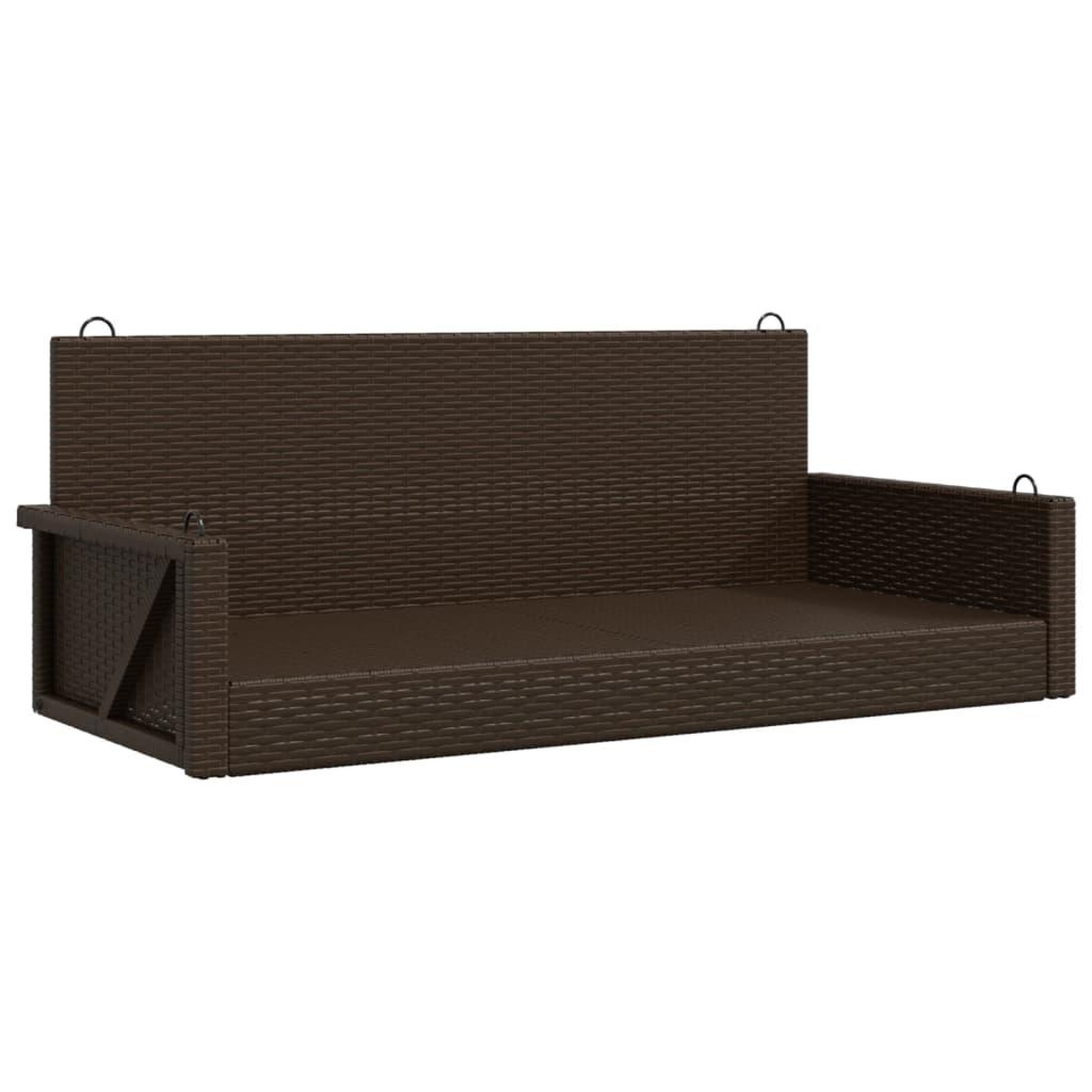 Voir la diapositive 2 : VIDAXL Balancelle marron 119x56x48 cm resine tressee
