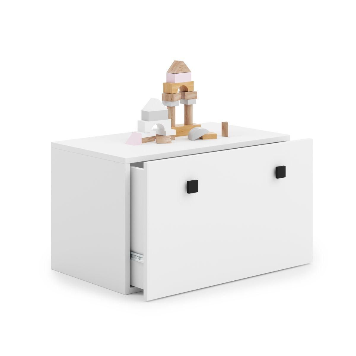 KOBI Coffre à jouets Inga en noir pour un rangement élégant et pratique