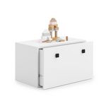 KOBI Coffre à jouets Inga en noir pour un rangement élégant et pratique