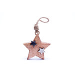 HEART OF THE HOME Décoration pour sapin de Noël en bois Etoile - Marron