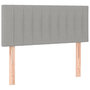 Voir la diapositive 2 : VIDAXL Tete de lit Gris clair 100x5x78/88 cm Tissu