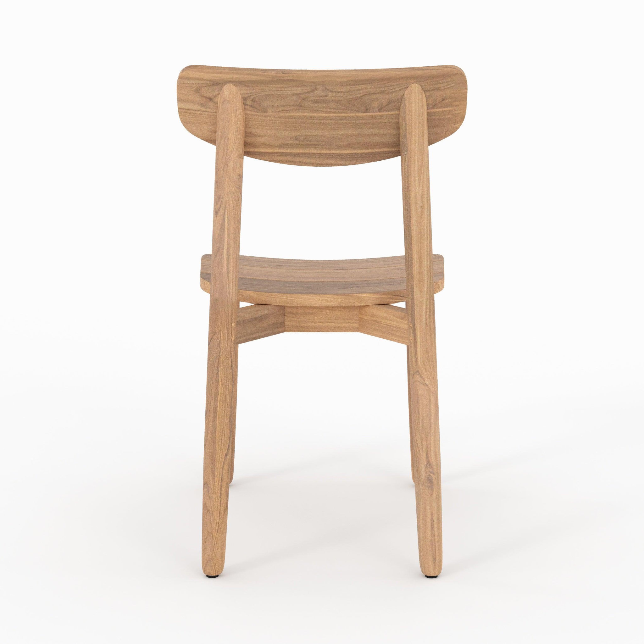 Voir la diapositive 5 : MAISON PAVANE Lot de 2 chaises de jardin en bois de teck recyclé-lufy