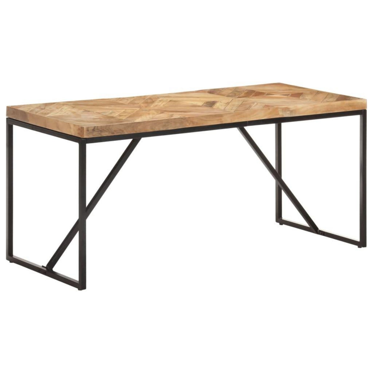 VIDAXL Table a dîner 160x70x76 cm Bois massif d'acacia et de manguier