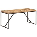 VIDAXL Table a dîner 160x70x76 cm Bois massif d'acacia et de manguier