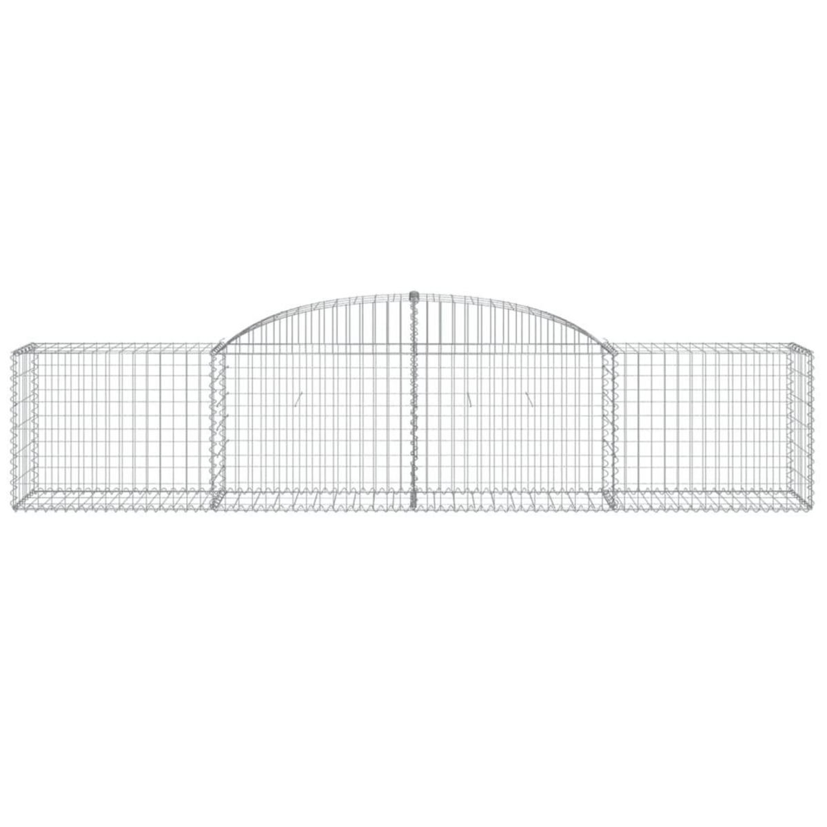 VIDAXL Paniers a gabions arques 4 pcs 300x50x60/80 cm fer galvanise