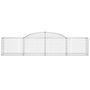 Voir la diapositive 4 : VIDAXL Paniers a gabions arques 4 pcs 300x50x60/80 cm fer galvanise