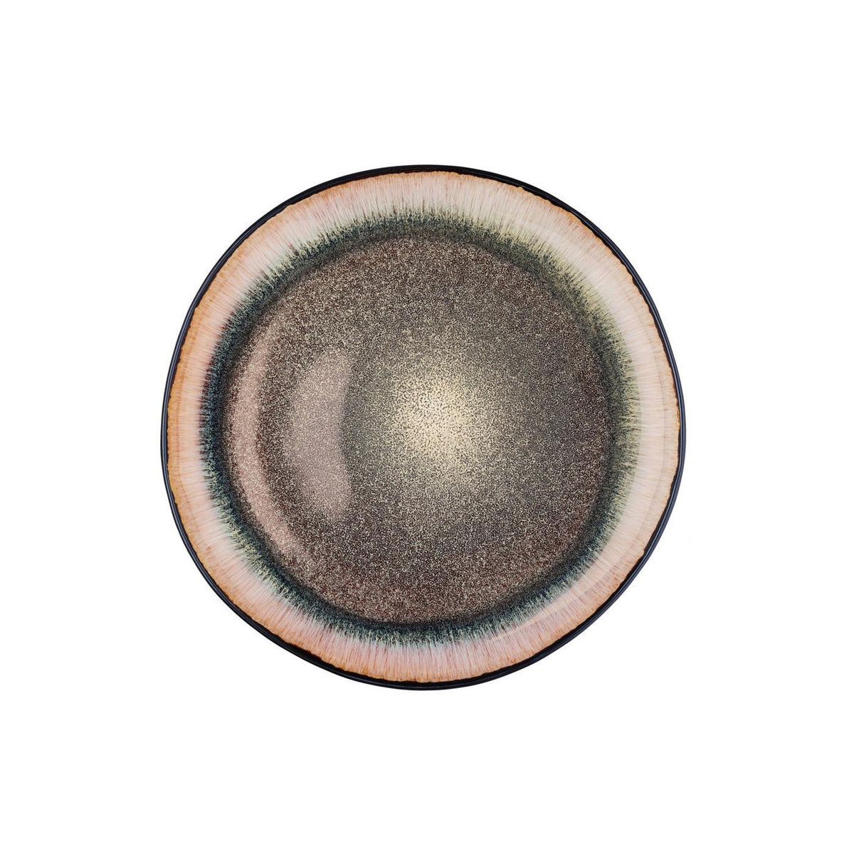 BJORN Plateau de service IRIS Ø32cm - 2 pièces - Marron sauvage