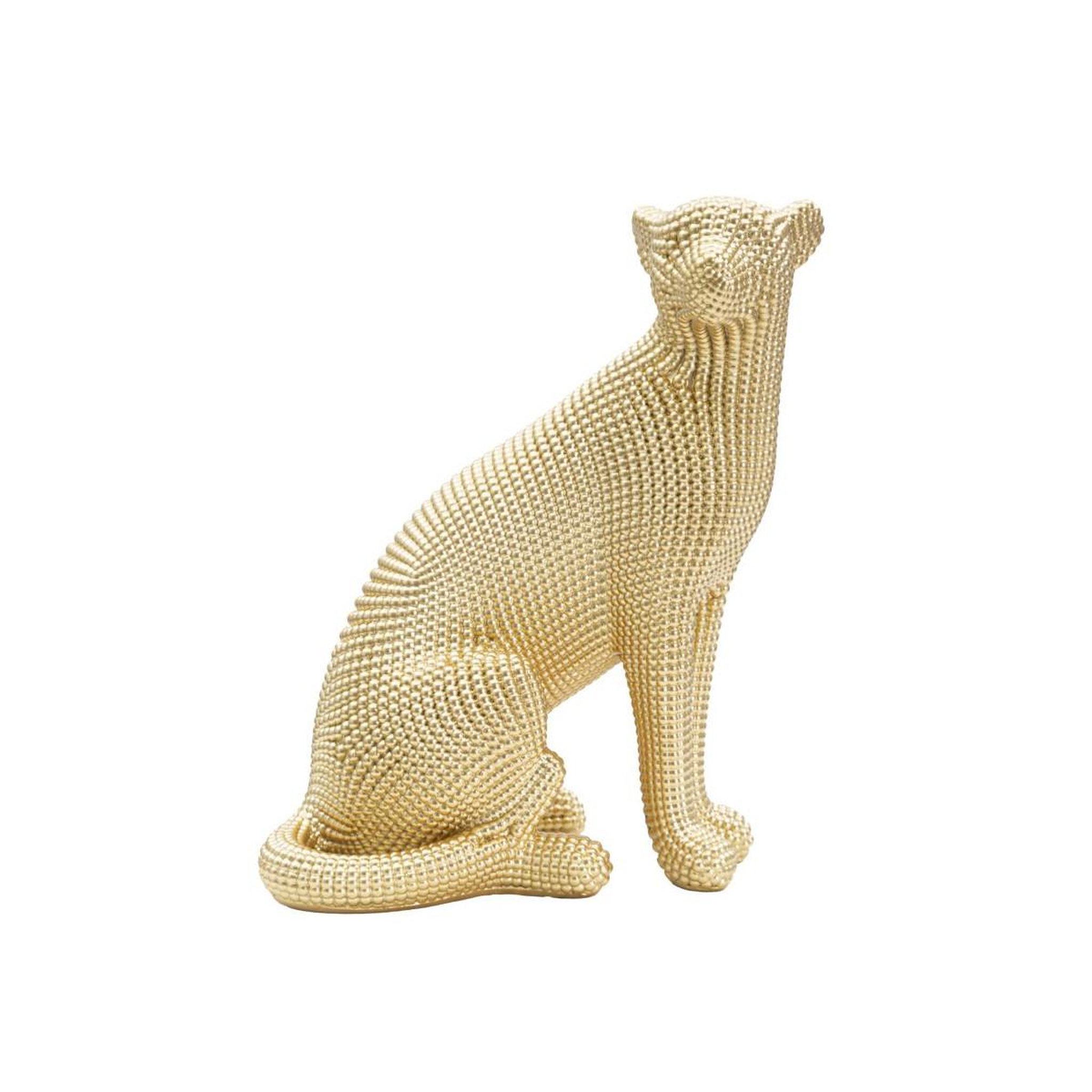 Paris Prix Statuette déco en résine  léopard  29cm or
