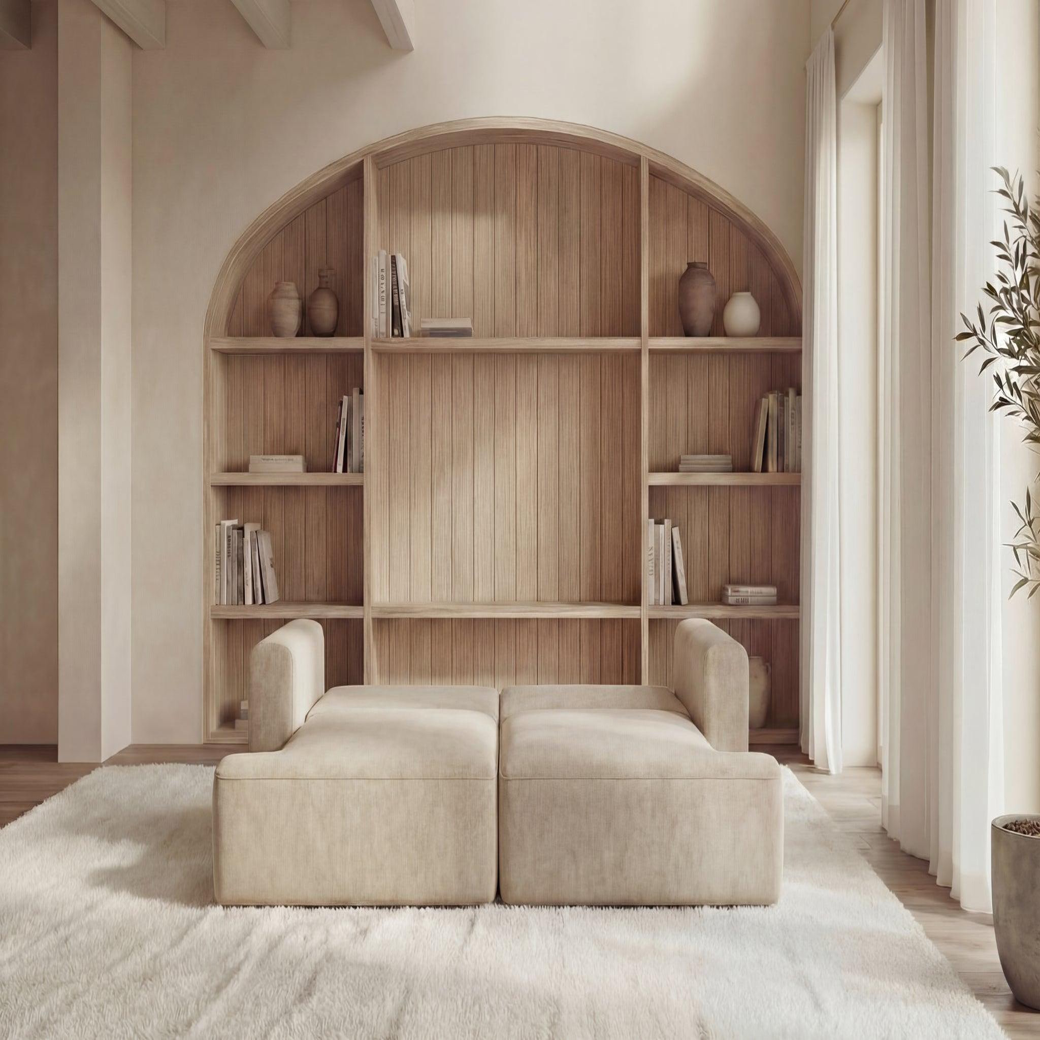 Voir la diapositive 5 : CASANOVA PARIS Chiara - canapé droit convertible tissu velours 3 places