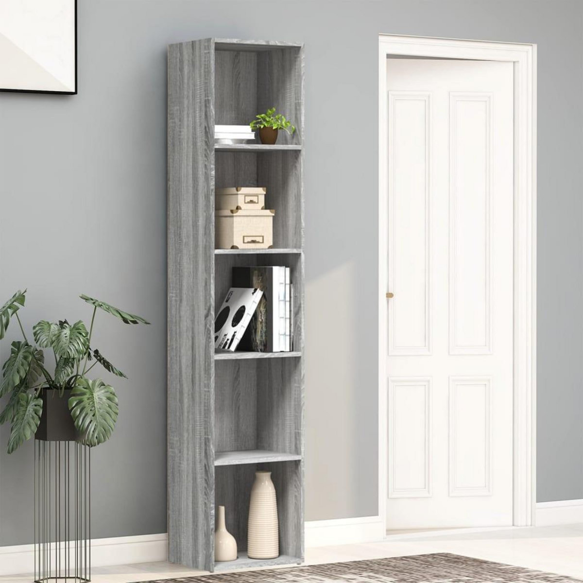 VIDAXL Bibliotheque Sonoma gris 40x30x189 cm Bois d'ingenierie