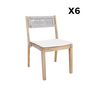 Voir la diapositive 6 : SWEEEK Table de jardin bois d'acacia 2 fauteuils 6 chaises PALENA et GALENA 275 x 100 x 75 cm naturel et beige
