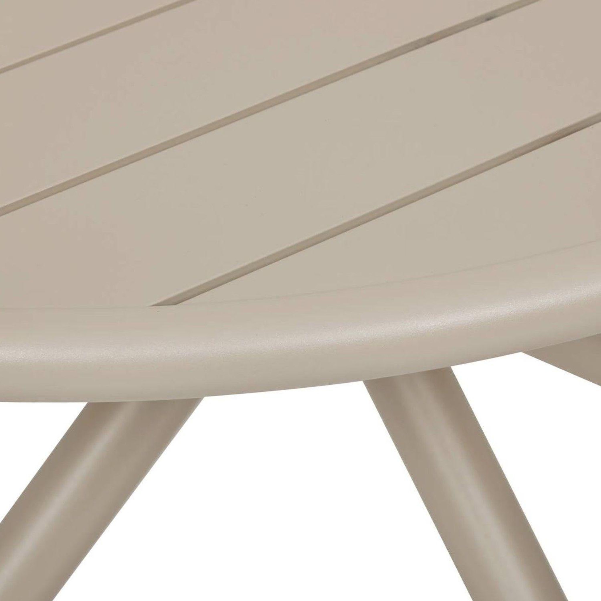 Voir la diapositive 6 : HESPERIDE Table de jardin ronde en aluminium 4 places NEBULLIA