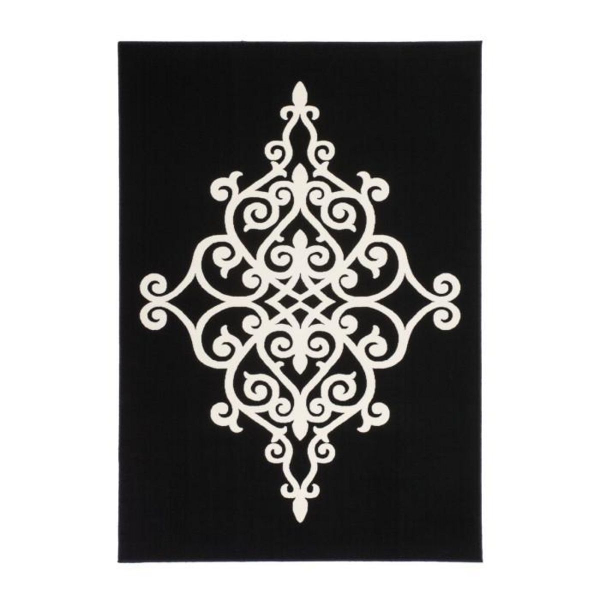 Paris Prix Tapis Tissé Effet 3D à Poils Courts  Manolya  Noir