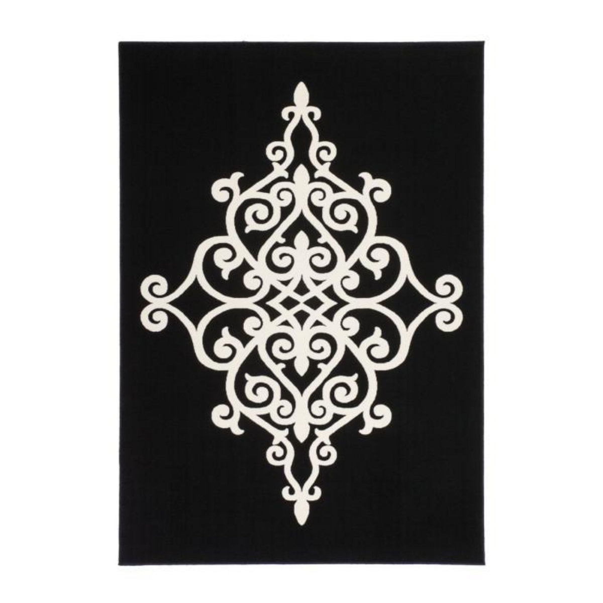 Paris Prix Tapis Tissé Effet 3D à Poils Courts  Manolya  Noir