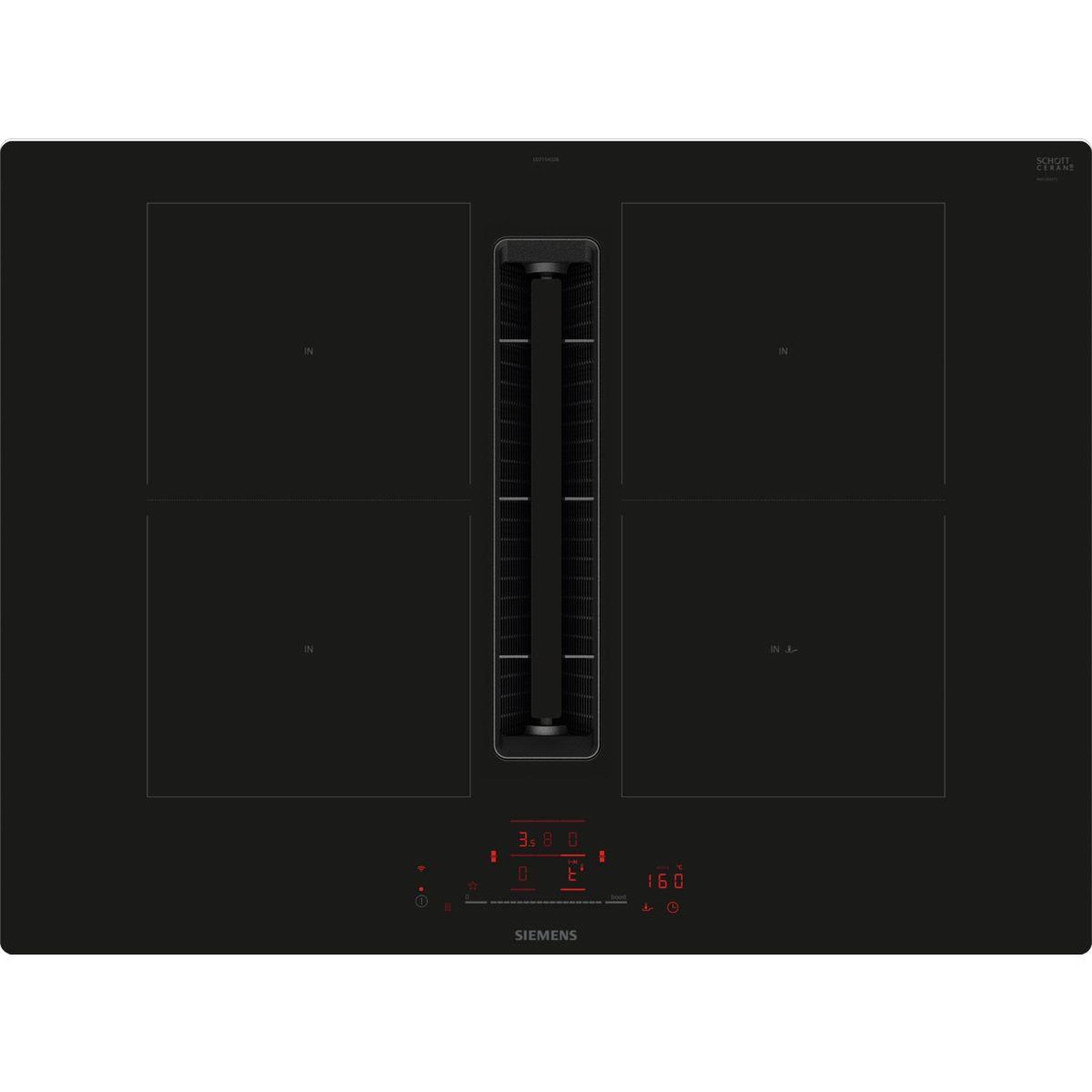Voir la diapositive 2 : Siemens Plaque induction aspirante ED711HQ26E iQ500 combiZone