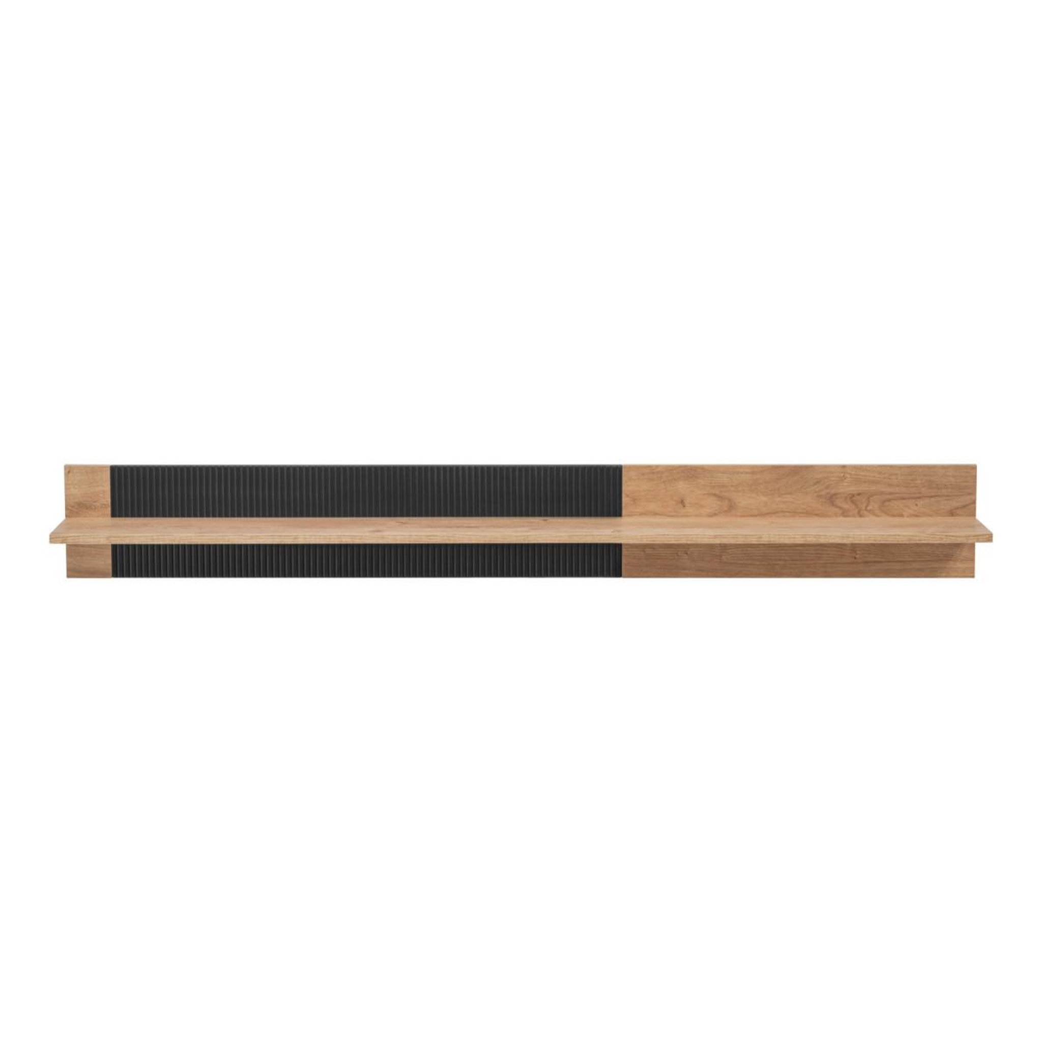 Voir la diapositive 2 : Paris Prix Ensemble meuble tv rainuré  aron  320cm naturel & noir