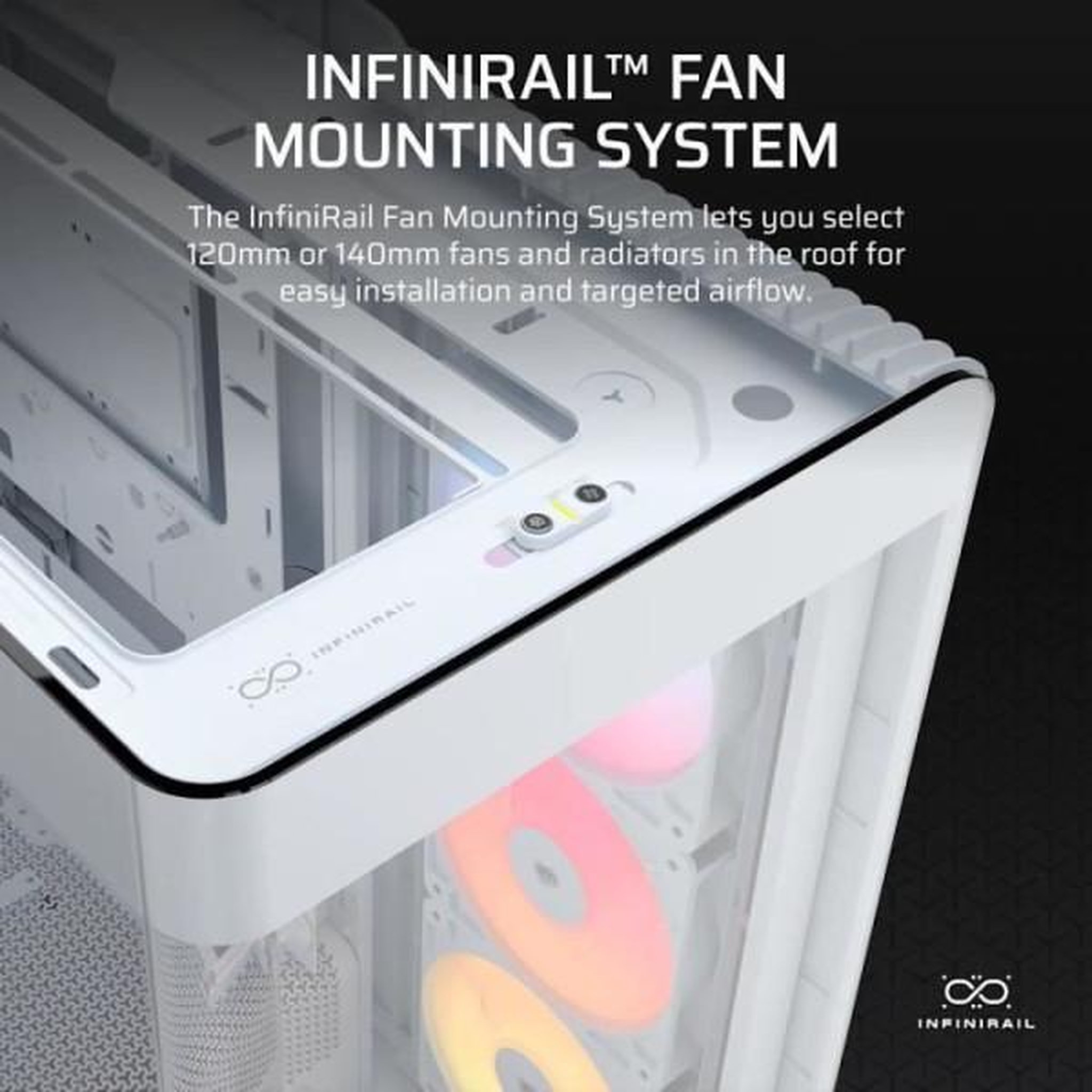 Voir la diapositive 6 : Corsair Boitier pc - corsair - frame 4500x rs-r argb tempered glass mid-tower - 2 radiateurs - blanc