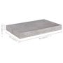 Voir la diapositive 6 : VIDAXL Etagere murale flottante gris beton 40x23x3,8 cm MDF