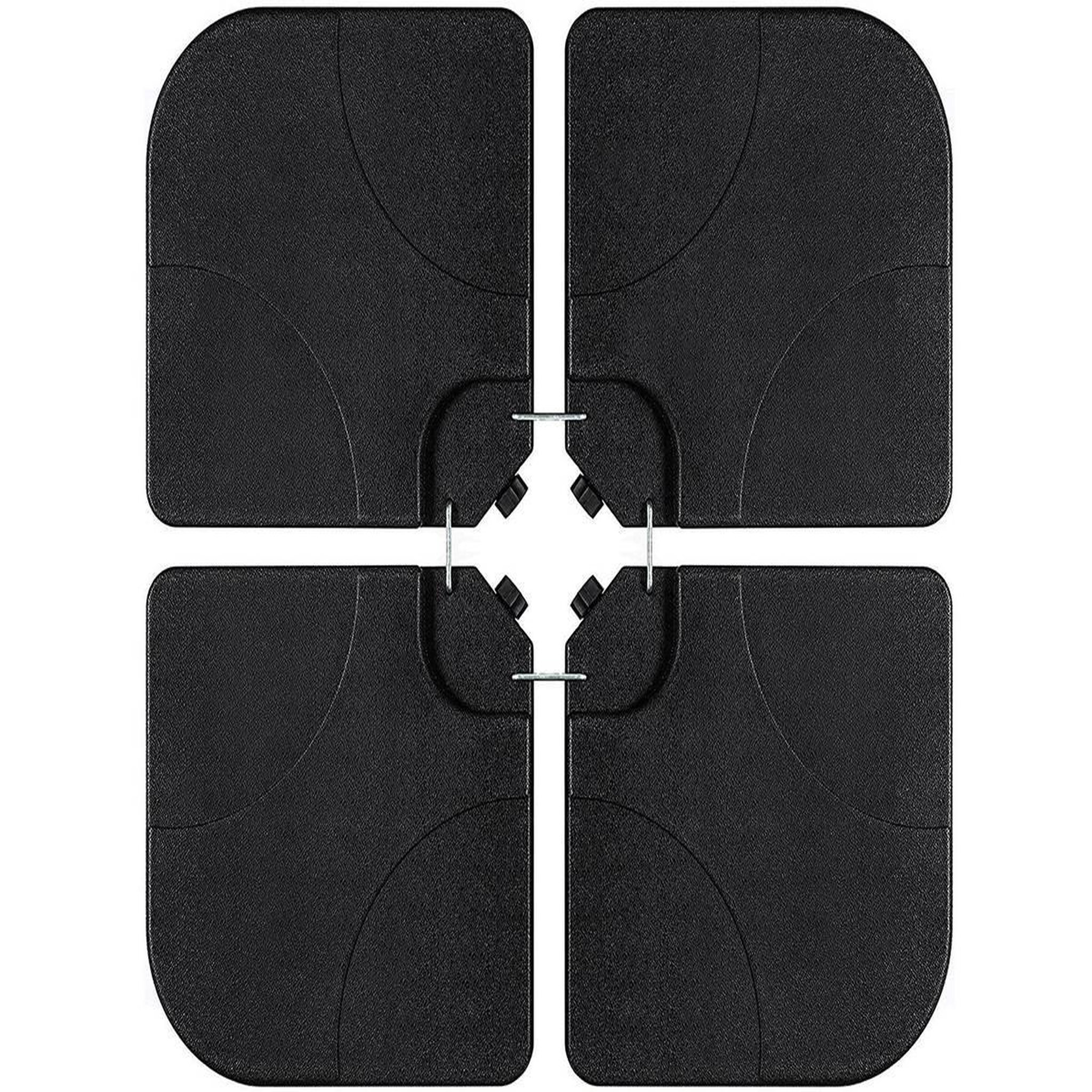 Voir la diapositive 4 : Habitat et Jardin Pied de parasol 4 dalles à lester jusqu'à 3 x 3 - 52l - noir