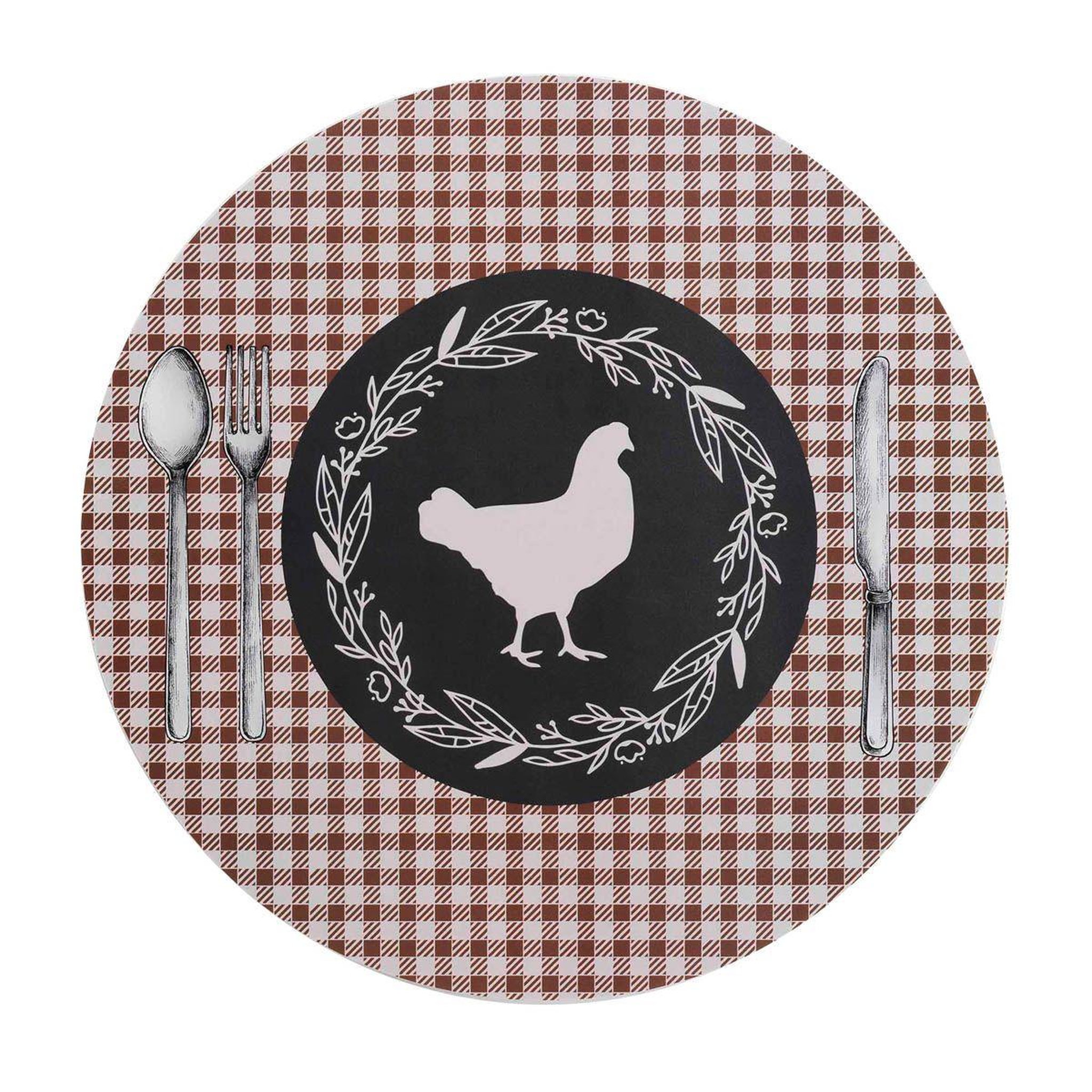 Voir la diapositive 1 : Douceur d'Intérieur Set de table rond imprimé  galinot  36cm multicolore